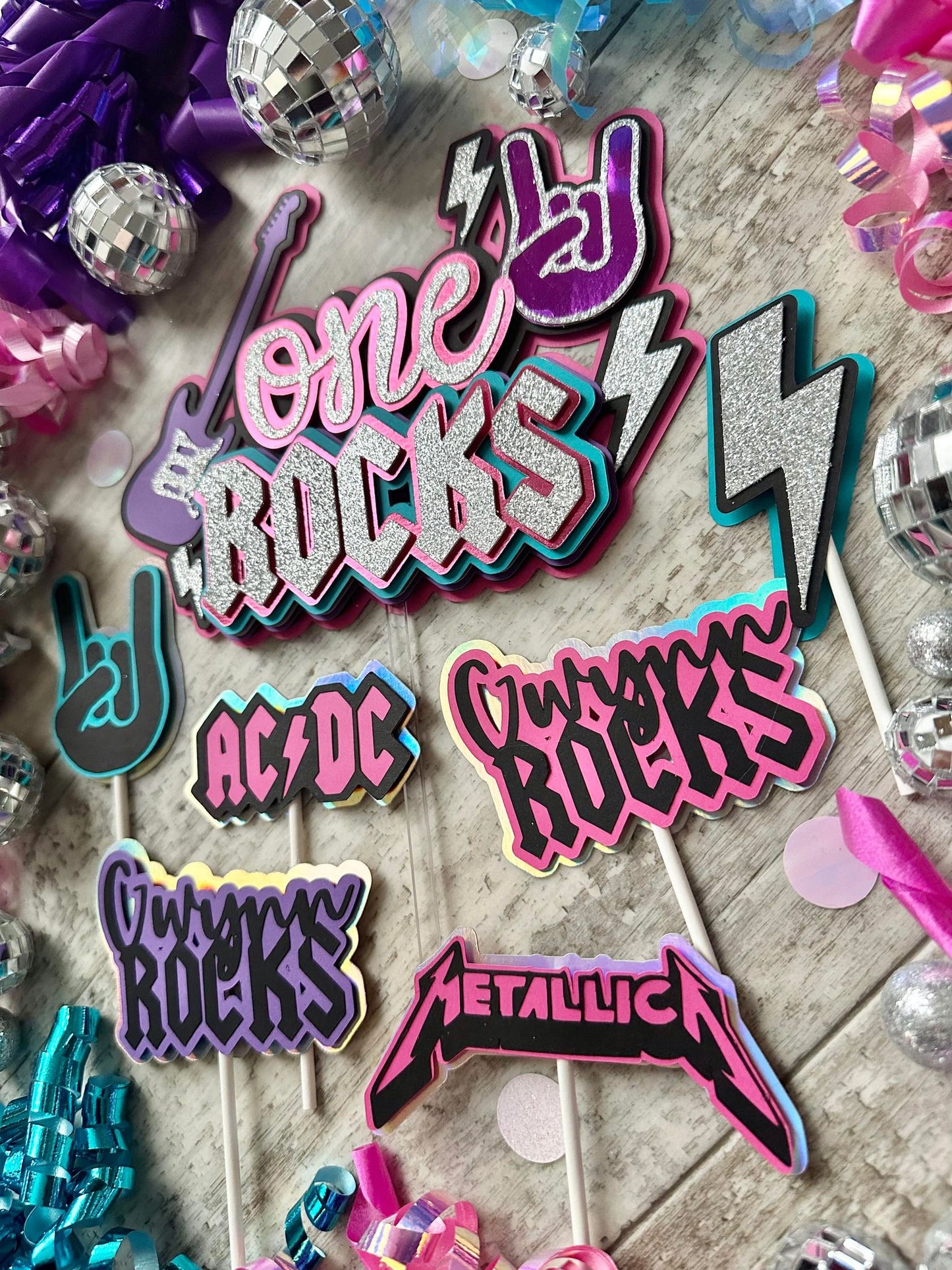 Rock n Roll Birthday Bachelorette Party Banner