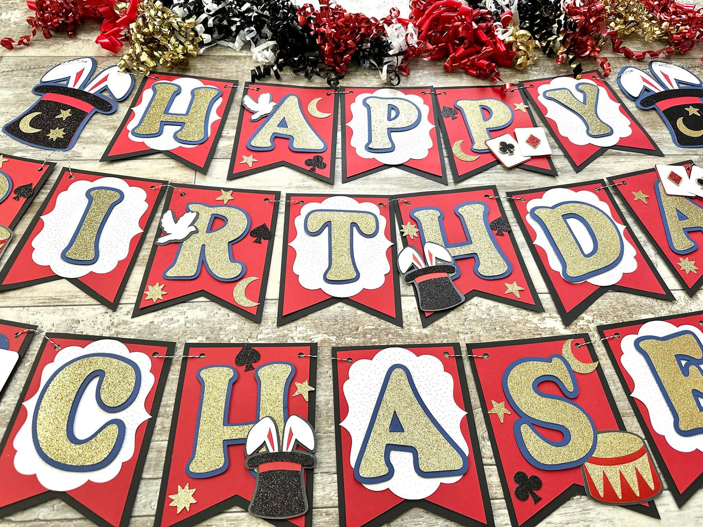 Magic Theme Birthday Banner l Magician Birthday l Magnificent Magic Birthday Party Banner l Abracadabra Birthday l Birthday Banner