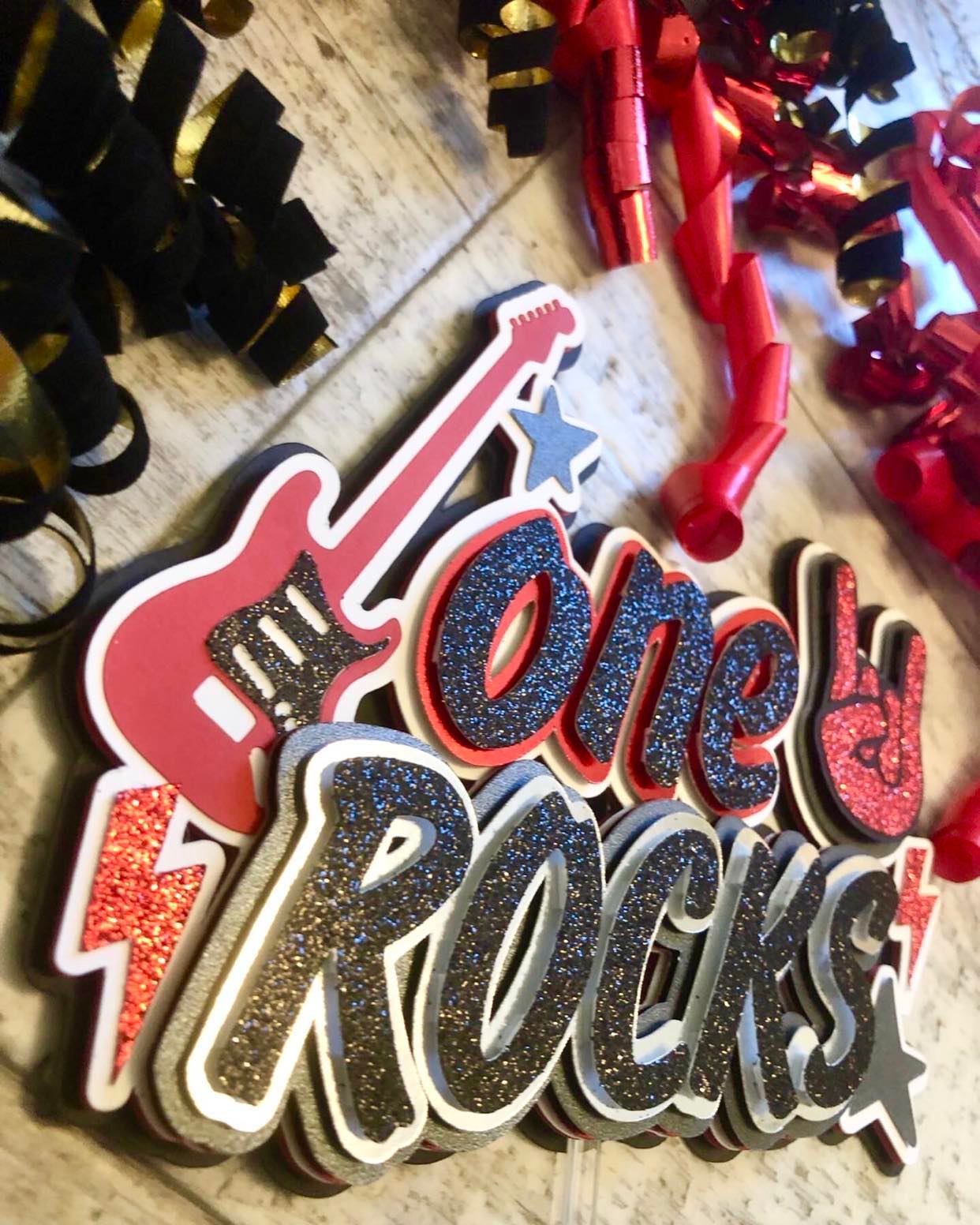 Rock N Roll One Rocks First Birthday Package Party Decorations