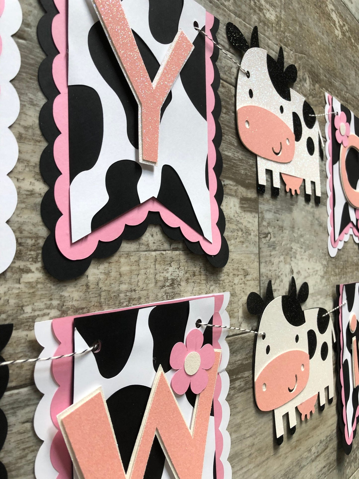 Cow Girl Farm Holy Cow Theme Birthday Party Banner