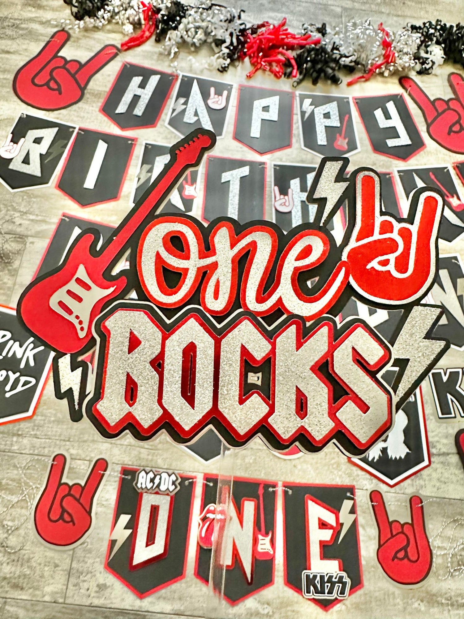 Rock N Roll One Rocks Birthday