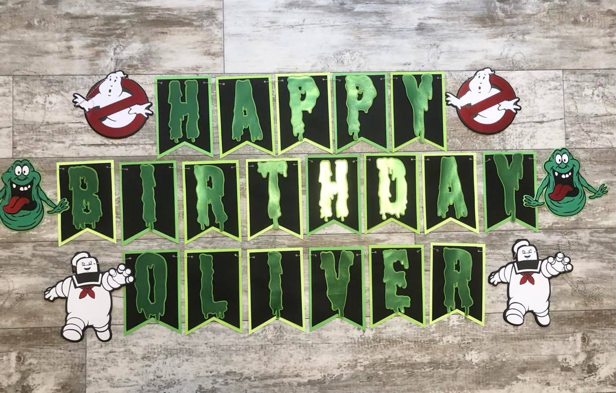 Ghost Slimey Slime Birthday Party banner