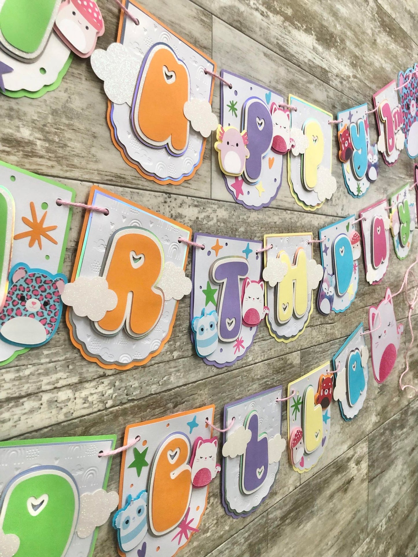 Squishy Stuffed Animal Birthday Banner