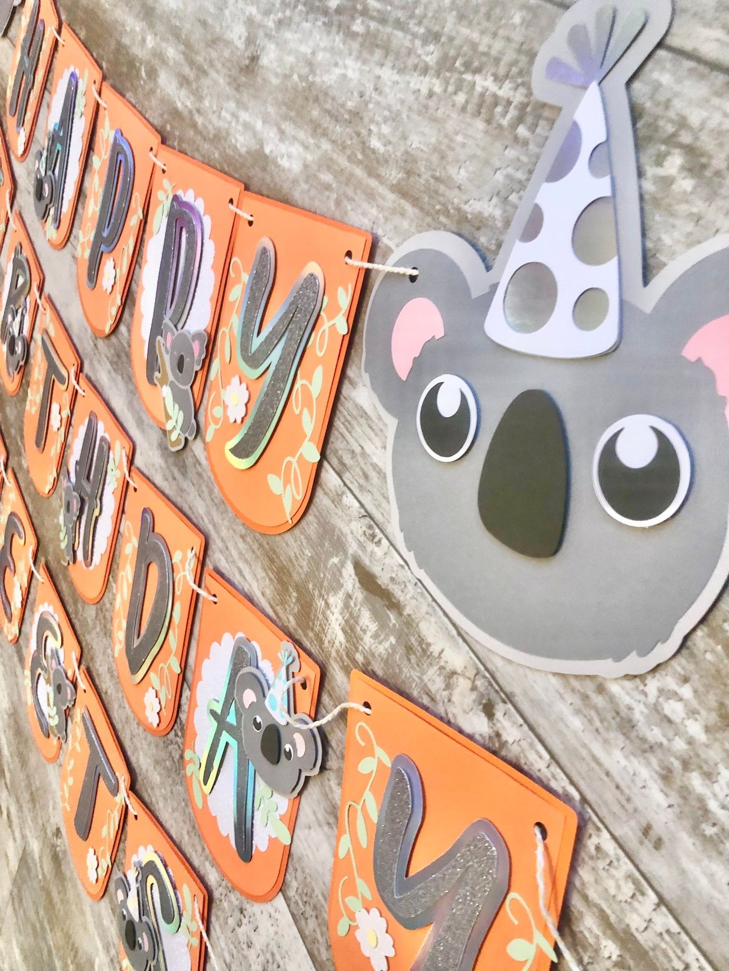 Koala Theme Birthday Banner