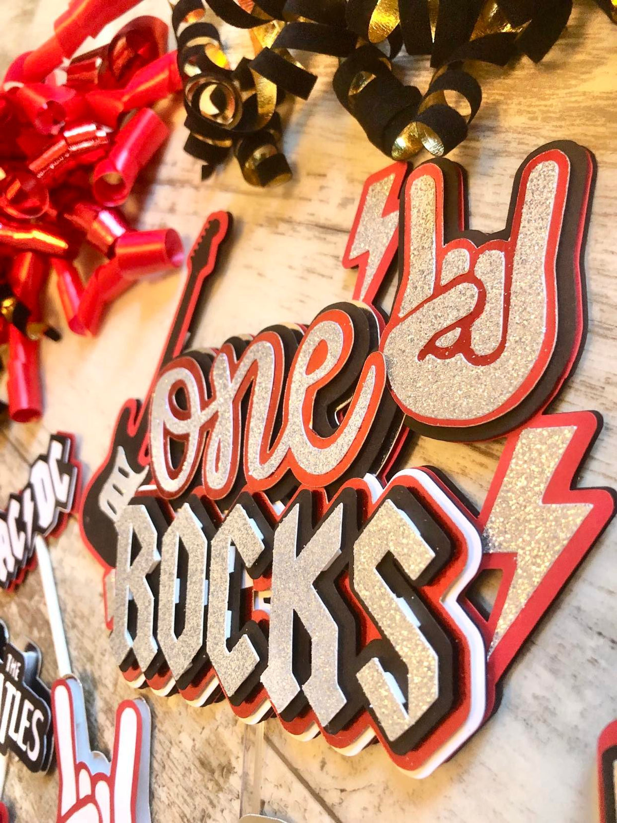 One Rocks Cake Topper One Rocks Rock N Roll Theme Cake Topper – Beautiful Chaos Banners