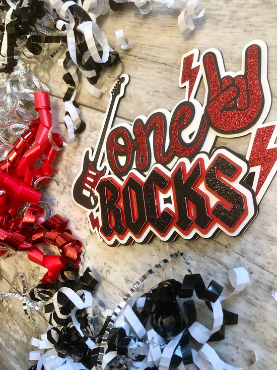 Rock N Roll One Rocks First Birthday Package Party Decorations ...