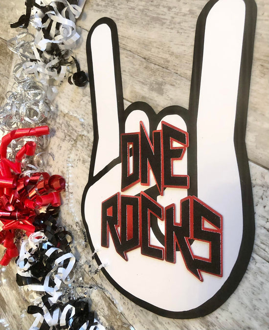 Rock N Roll One Rocks First Birthday Package Party Decorations ...