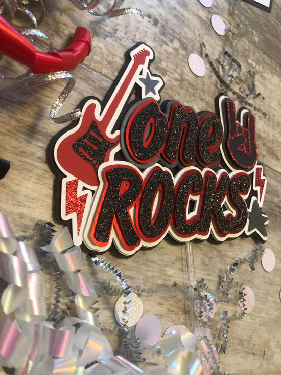 Rock N Roll One Rocks First Birthday Package Party Decorations ...