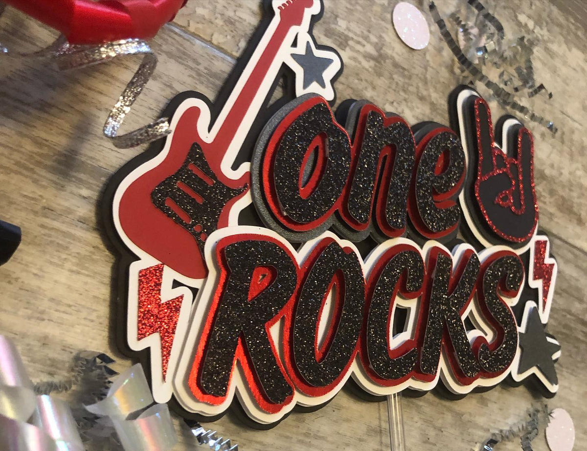 One Rocks Part Decor Rock N Roll One Rocks First Birthday Package Party Decorations ...