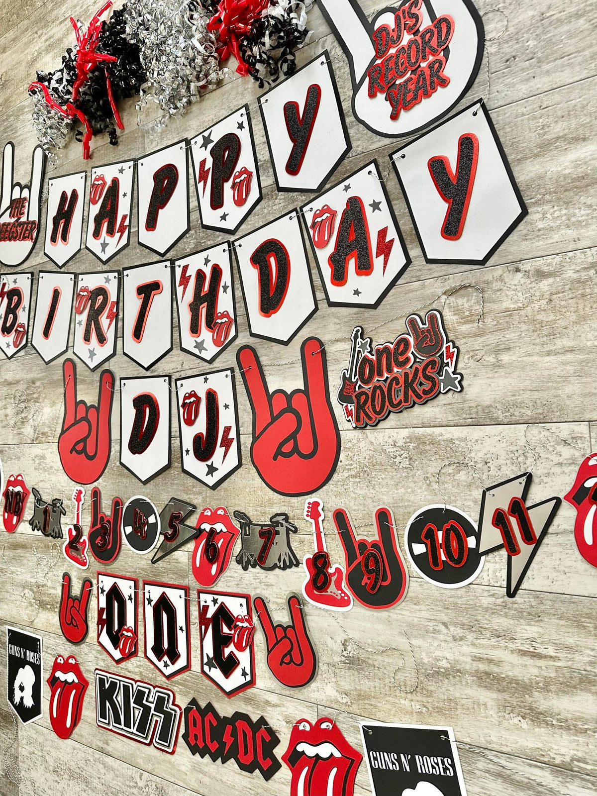One Rocks First Birthday Rock N Roll One Rocks First Birthday Package Party Decorations ...