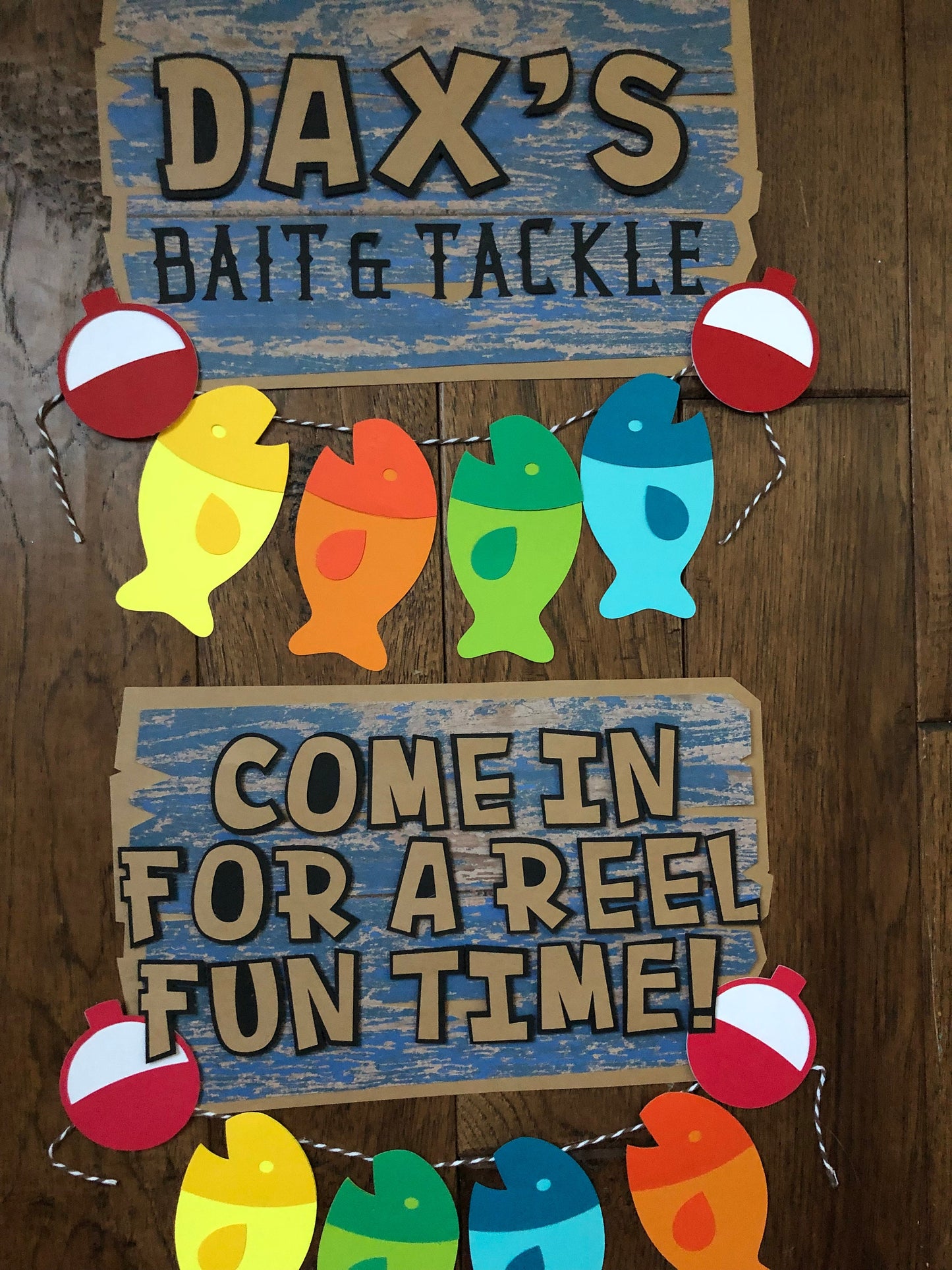 Fishing Theme Bobber Banner Birthday Banner Decor Package