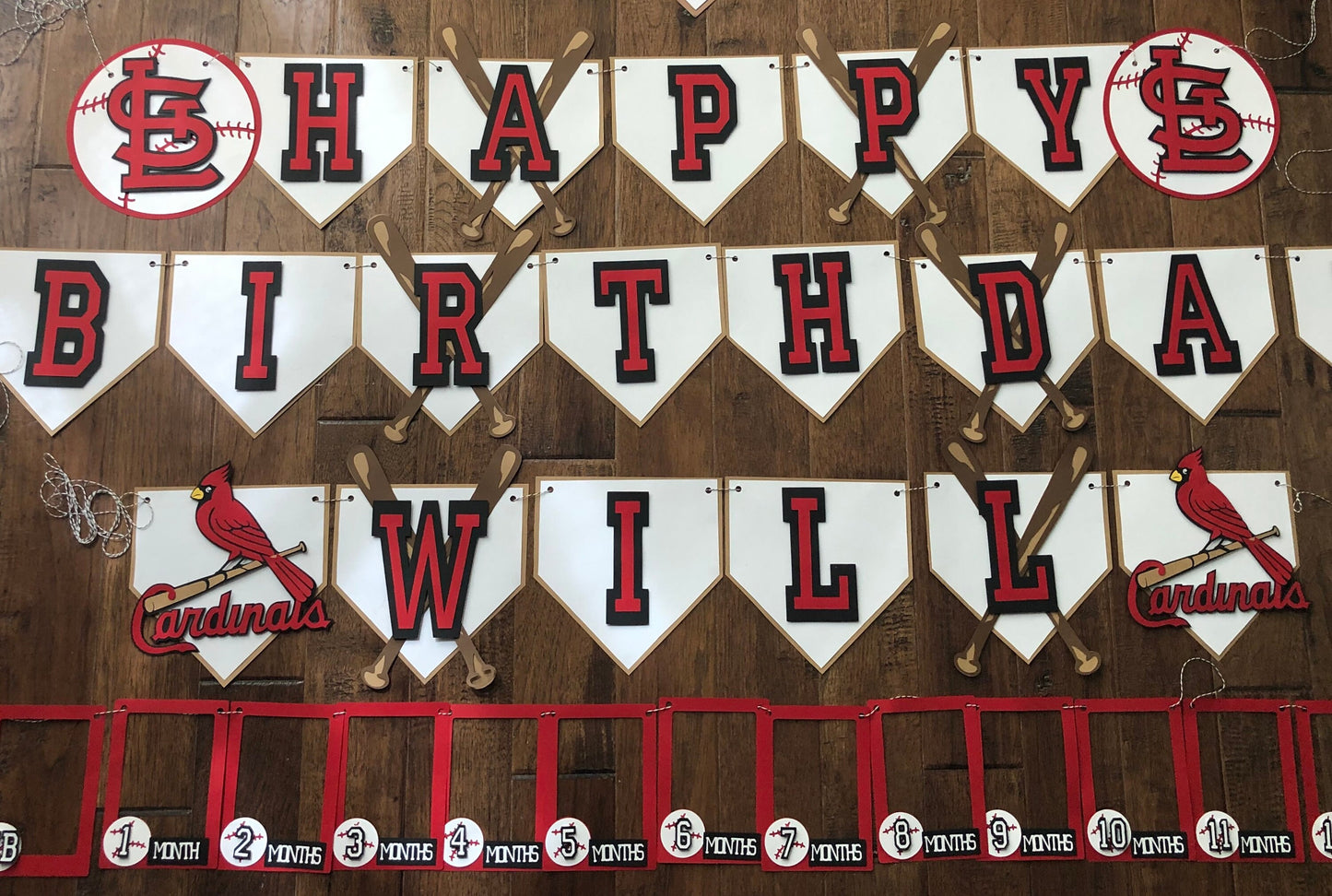 Pick Your Team and Colors Baseball Birthday Decor First Birthday Banner