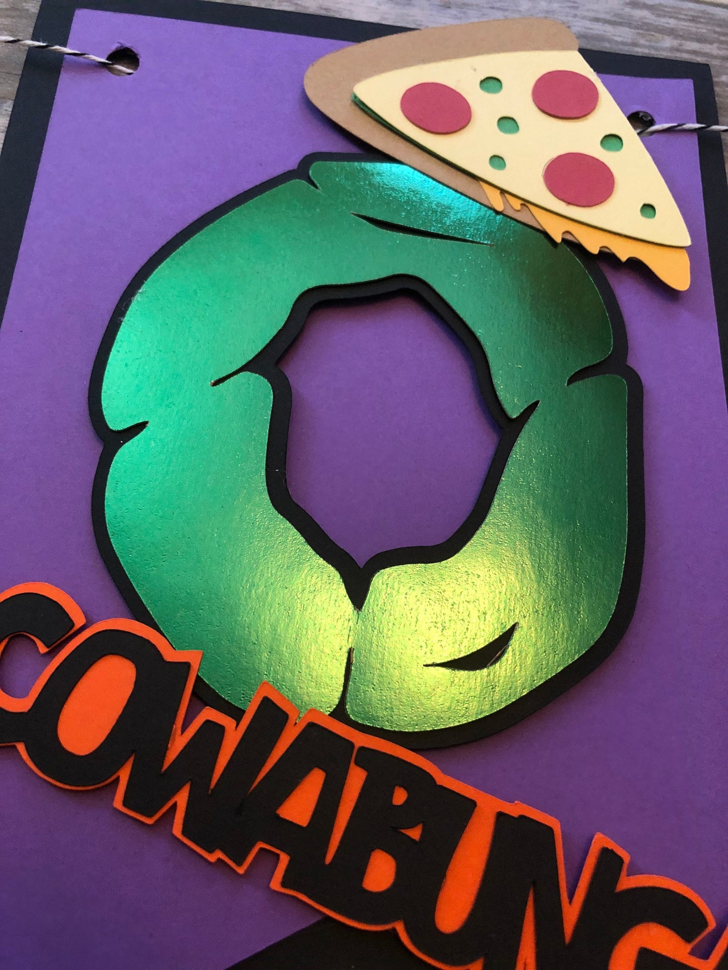 Karate Sewer Turtle Pizza Dude Birthday Banner