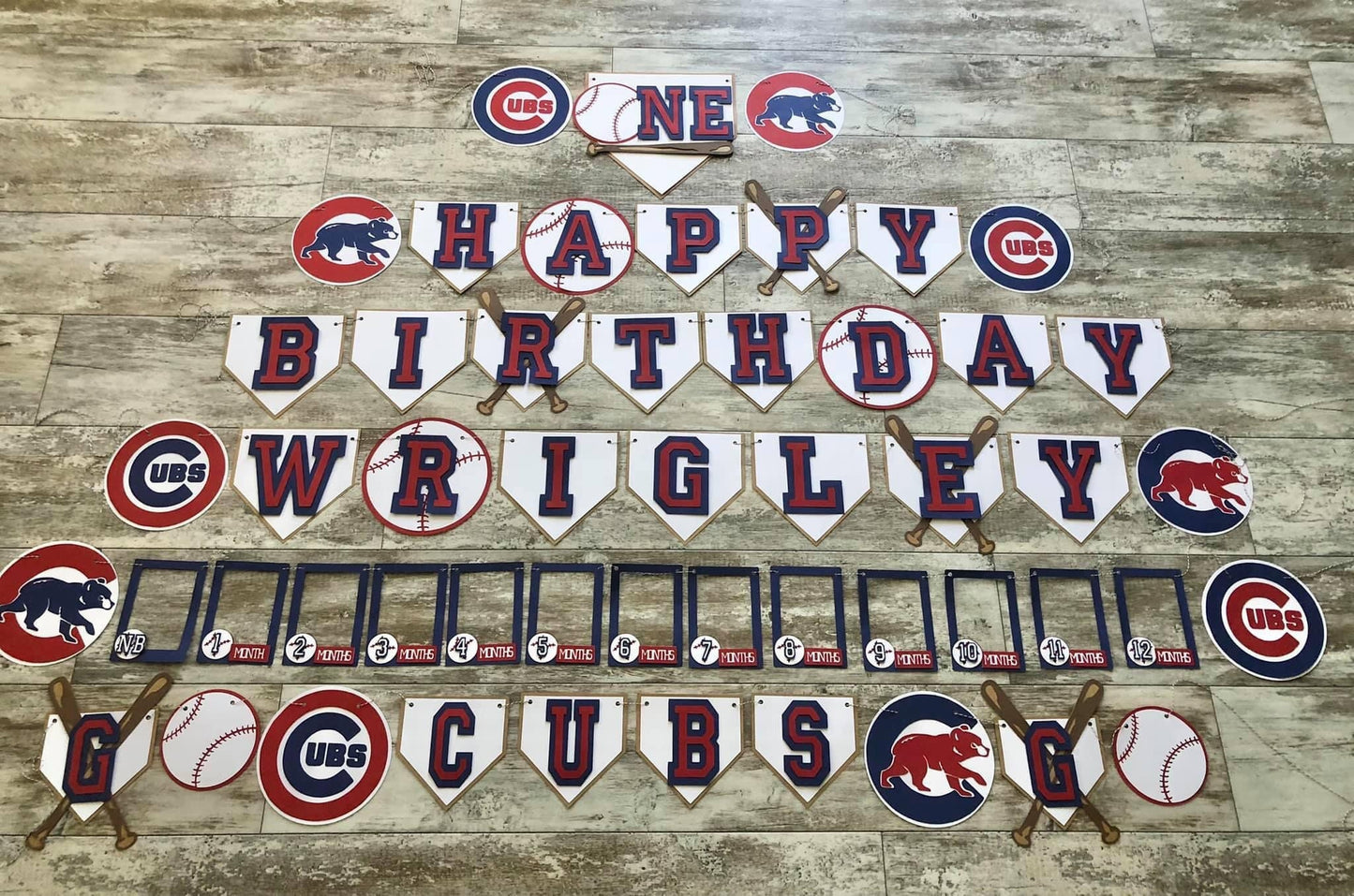 Pick Your Team Baseball Birthday Banner Package