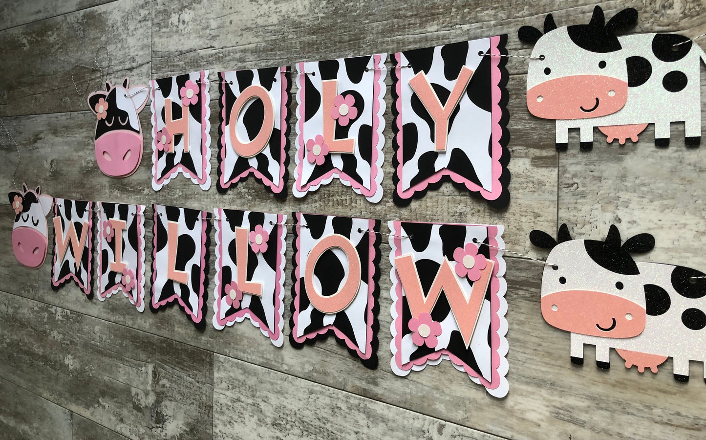 Cow Girl Farm Holy Cow Theme Birthday Party Banner