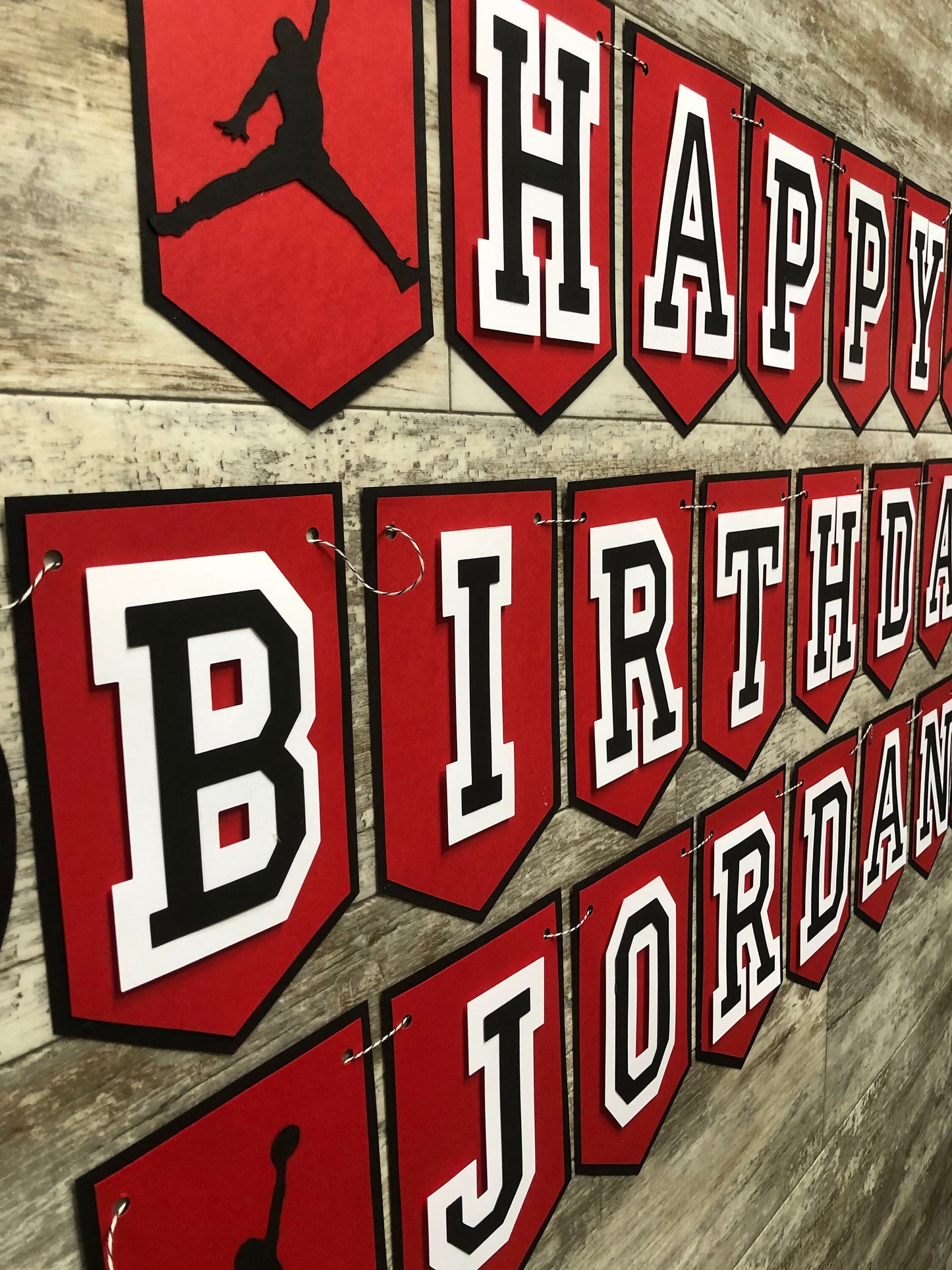 23 Red Black Basketball Birthday Party Banner