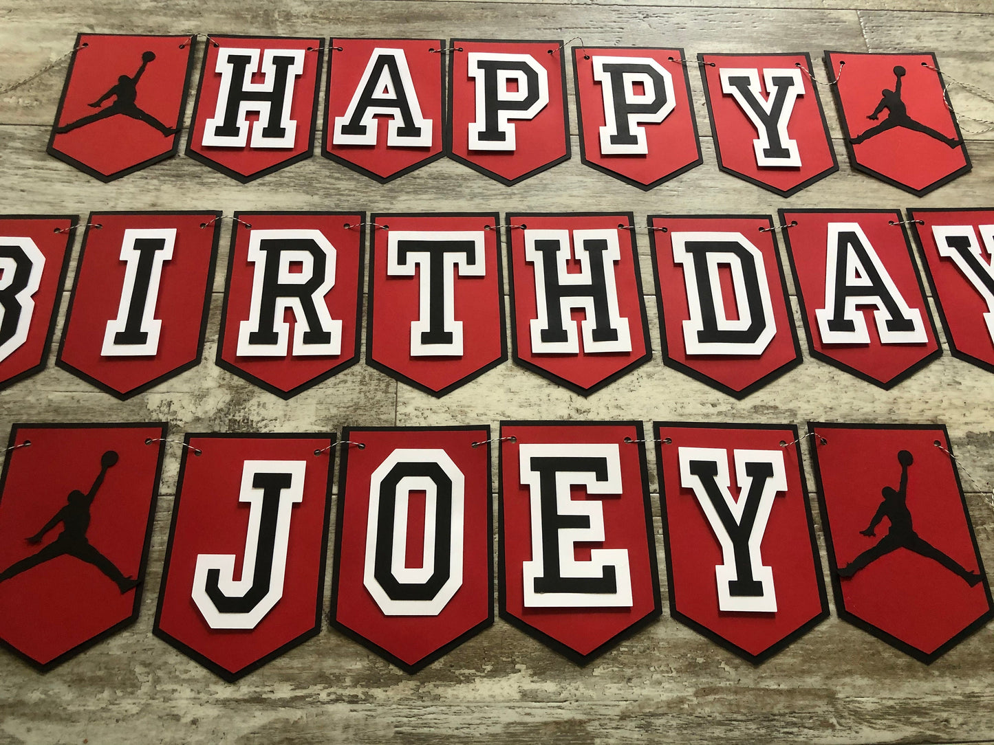 23 Red Black Basketball Birthday Party Banner